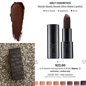 NEW Melt Cosmetica ultra matte lipstick In XXX